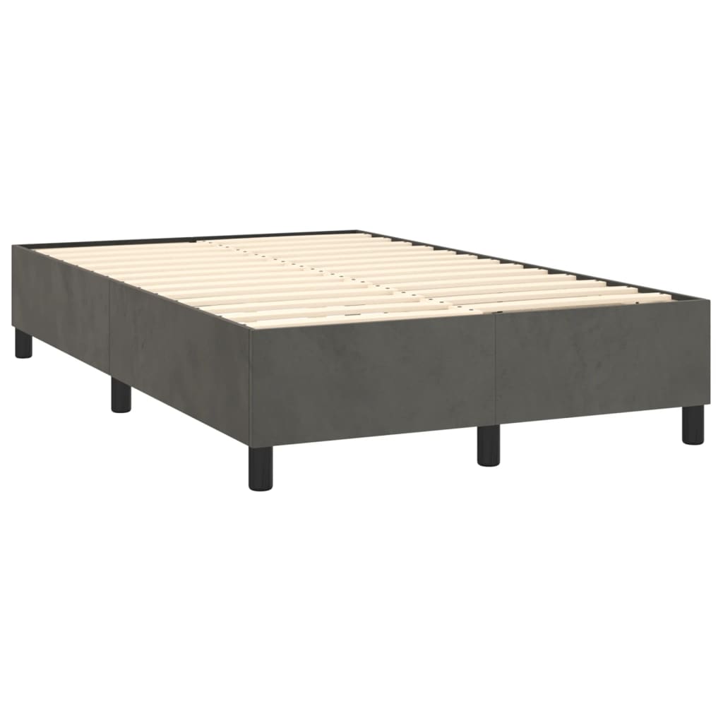 Bettgestell ohne Matratze Dunkelgrau 120x200 cm Samt