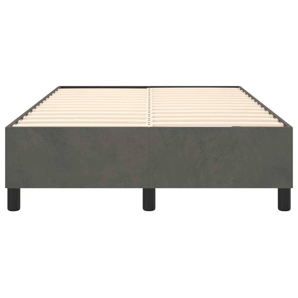 Bettgestell ohne Matratze Dunkelgrau 120x200 cm Samt