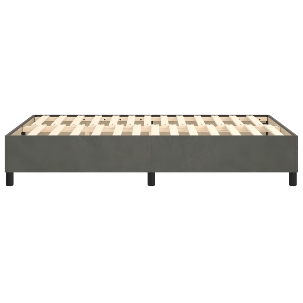 Bettgestell ohne Matratze Dunkelgrau 120x200 cm Samt