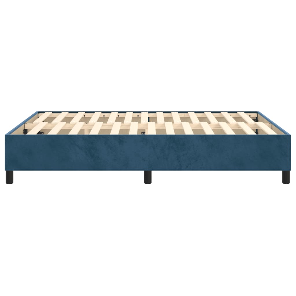 Bettgestell ohne Matratze Dunkelblau 140x190 cm Samt