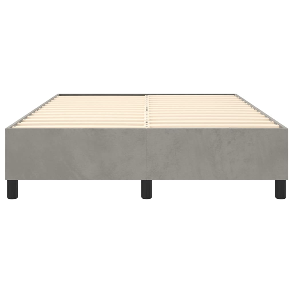 Bettgestell ohne Matratze Hellgrau 140x200 cm Samt