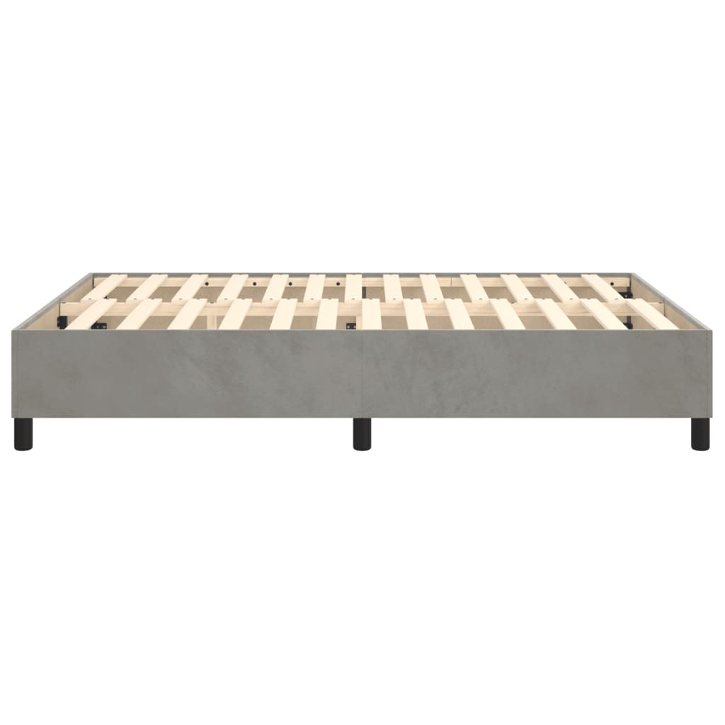 Bettgestell ohne Matratze Hellgrau 140x200 cm Samt
