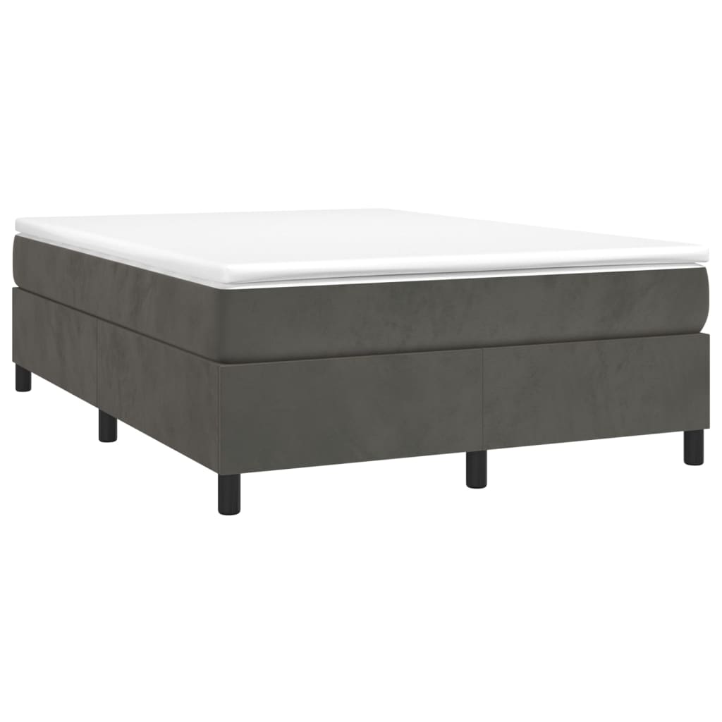 Bettgestell ohne Matratze Dunkelgrau 140x200 cm Samt