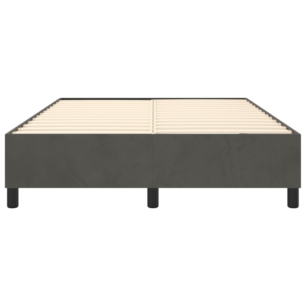 Bettgestell ohne Matratze Dunkelgrau 140x200 cm Samt