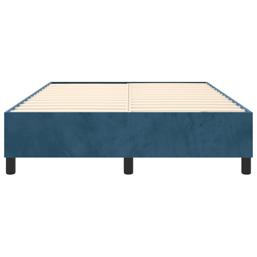 Bettgestell ohne Matratze Dunkelblau 140x200 cm Samt