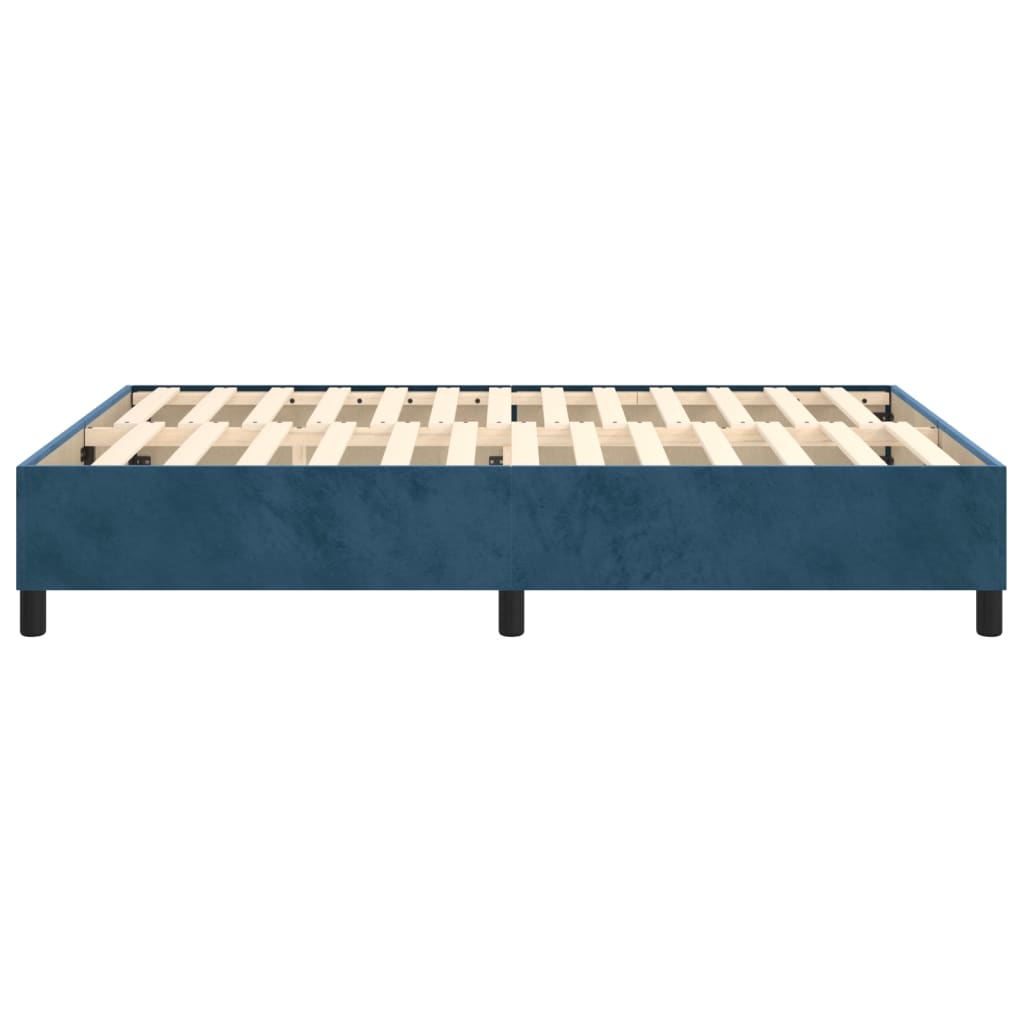 Bettgestell ohne Matratze Dunkelblau 140x200 cm Samt