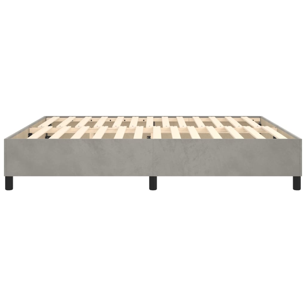 Bettgestell ohne Matratze Hellgrau 180x200 cm Samt