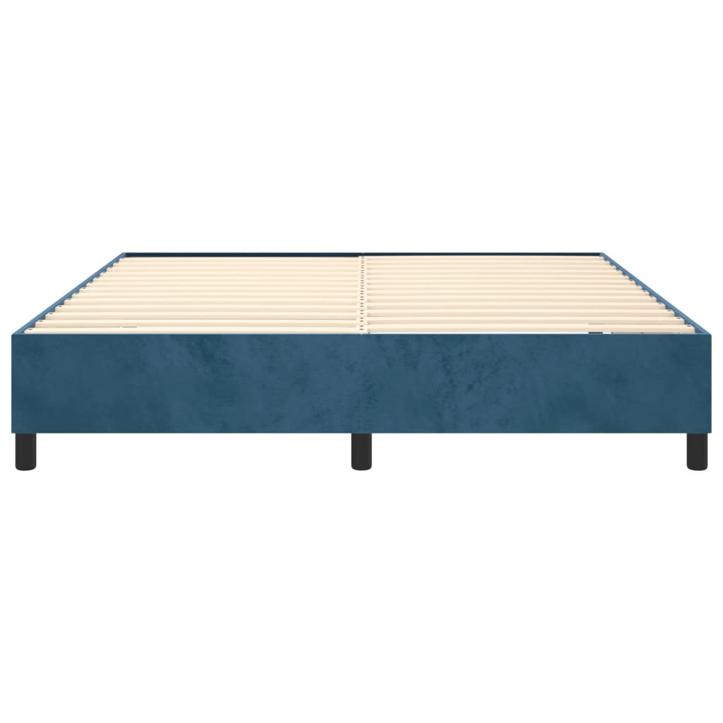 Bettgestell ohne Matratze Dunkelblau 180x200 cm Samt