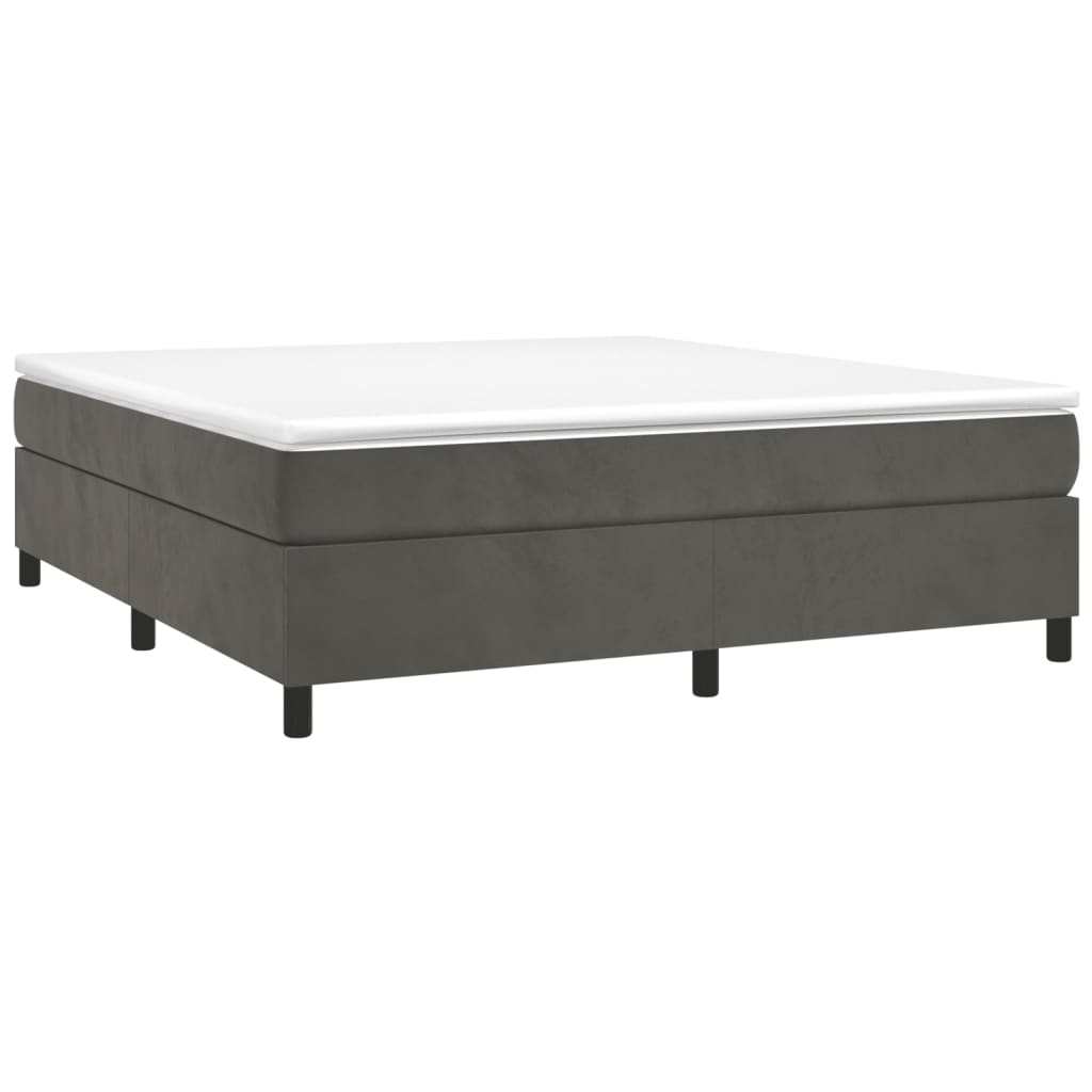 Bettgestell ohne Matratze Dunkelgrau 200x200 cm Samt
