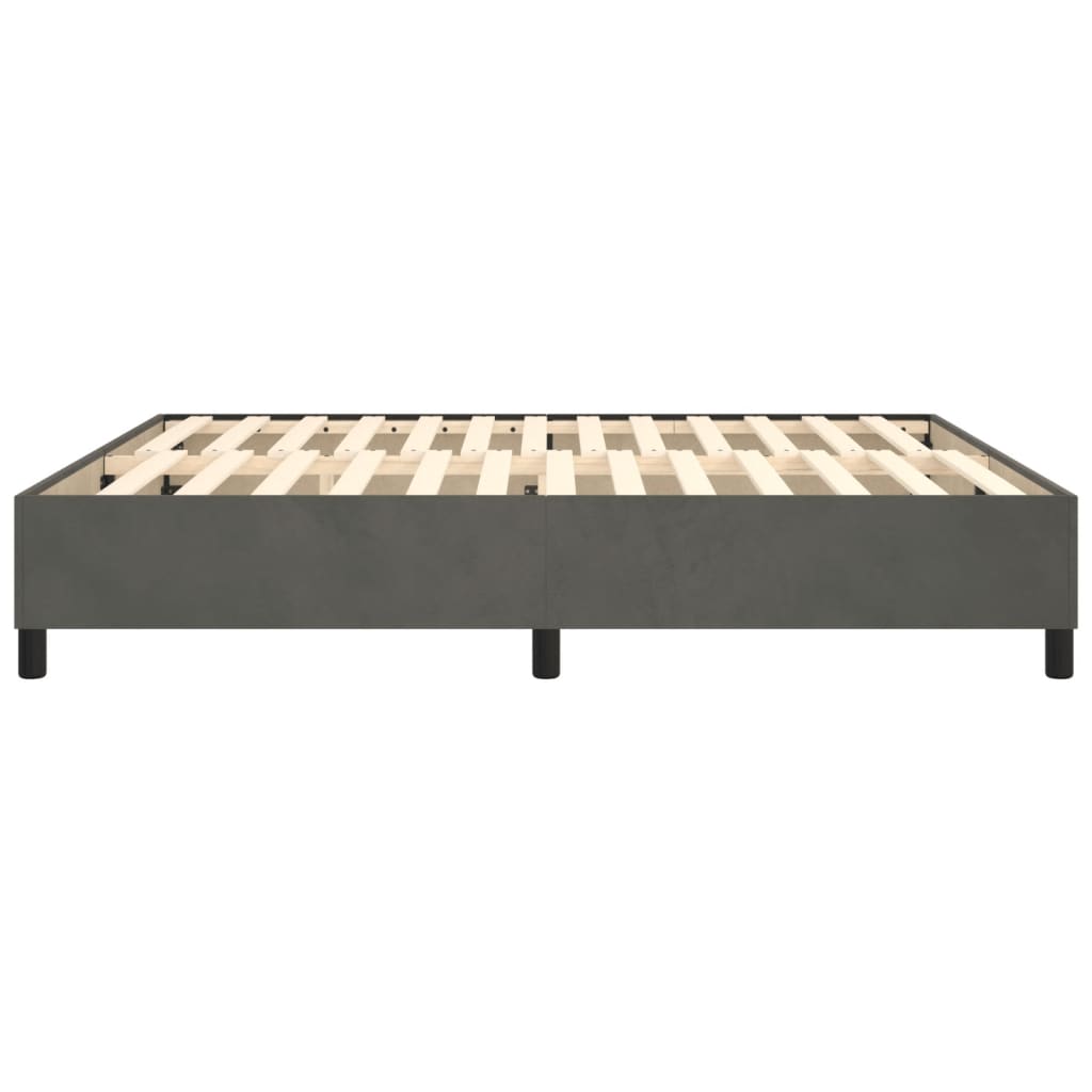 Bettgestell ohne Matratze Dunkelgrau 200x200 cm Samt