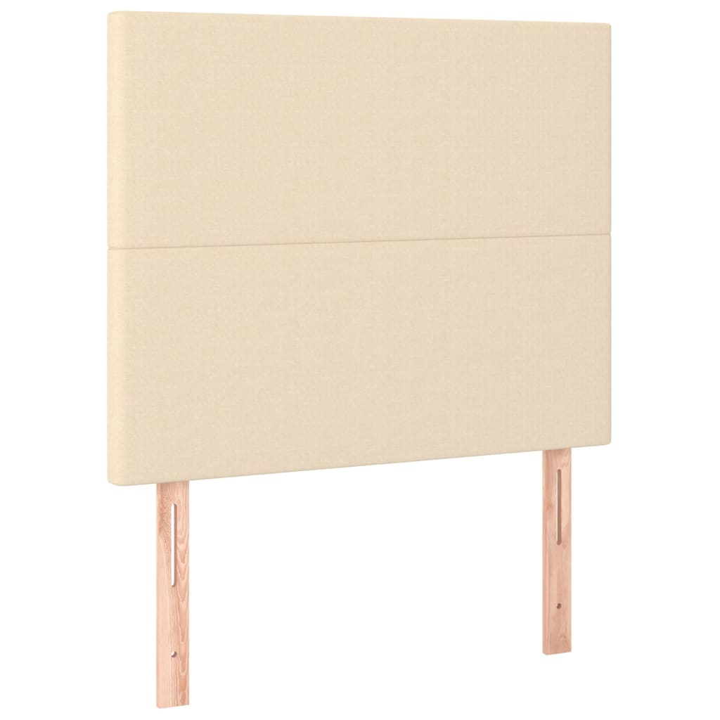 Bettgestell ohne Matratze Creme 80x200 cm Stoff