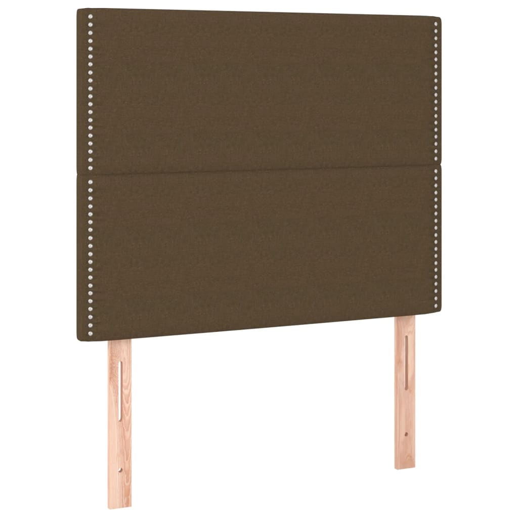 Bettgestell ohne Matratze Dunkelbraun 90x190 cm Stoff