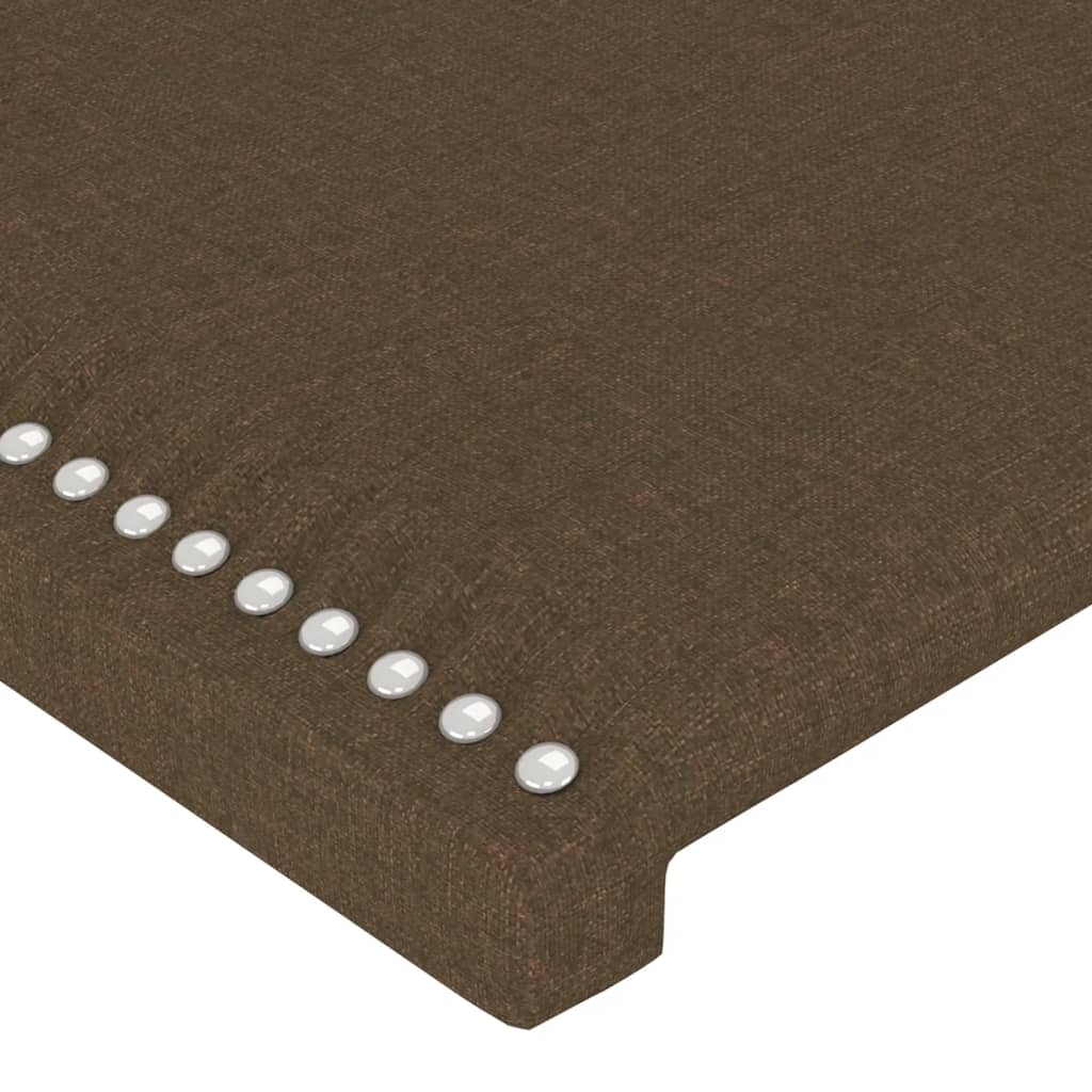Bettgestell ohne Matratze Dunkelbraun 90x190 cm Stoff
