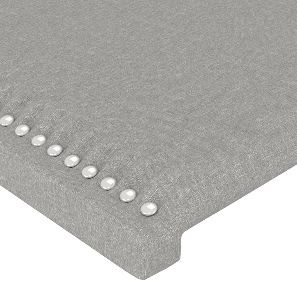 Bettgestell ohne Matratze Hellgrau 90x200 cm Stoff