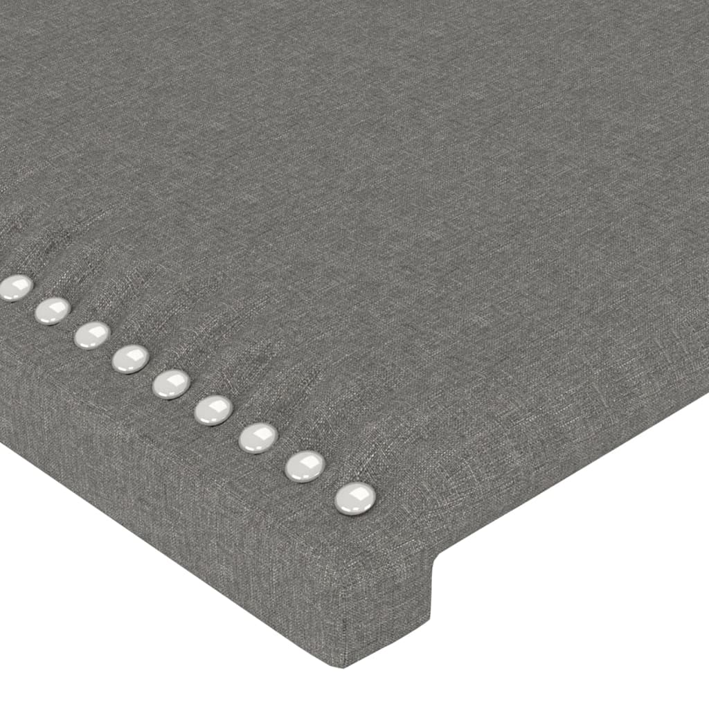 Bettgestell ohne Matratze Dunkelgrau 90x200 cm Stoff