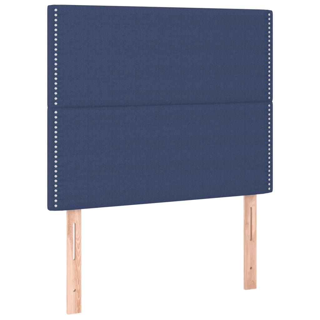 Bettgestell ohne Matratze Blau 90x200 cm Stoff