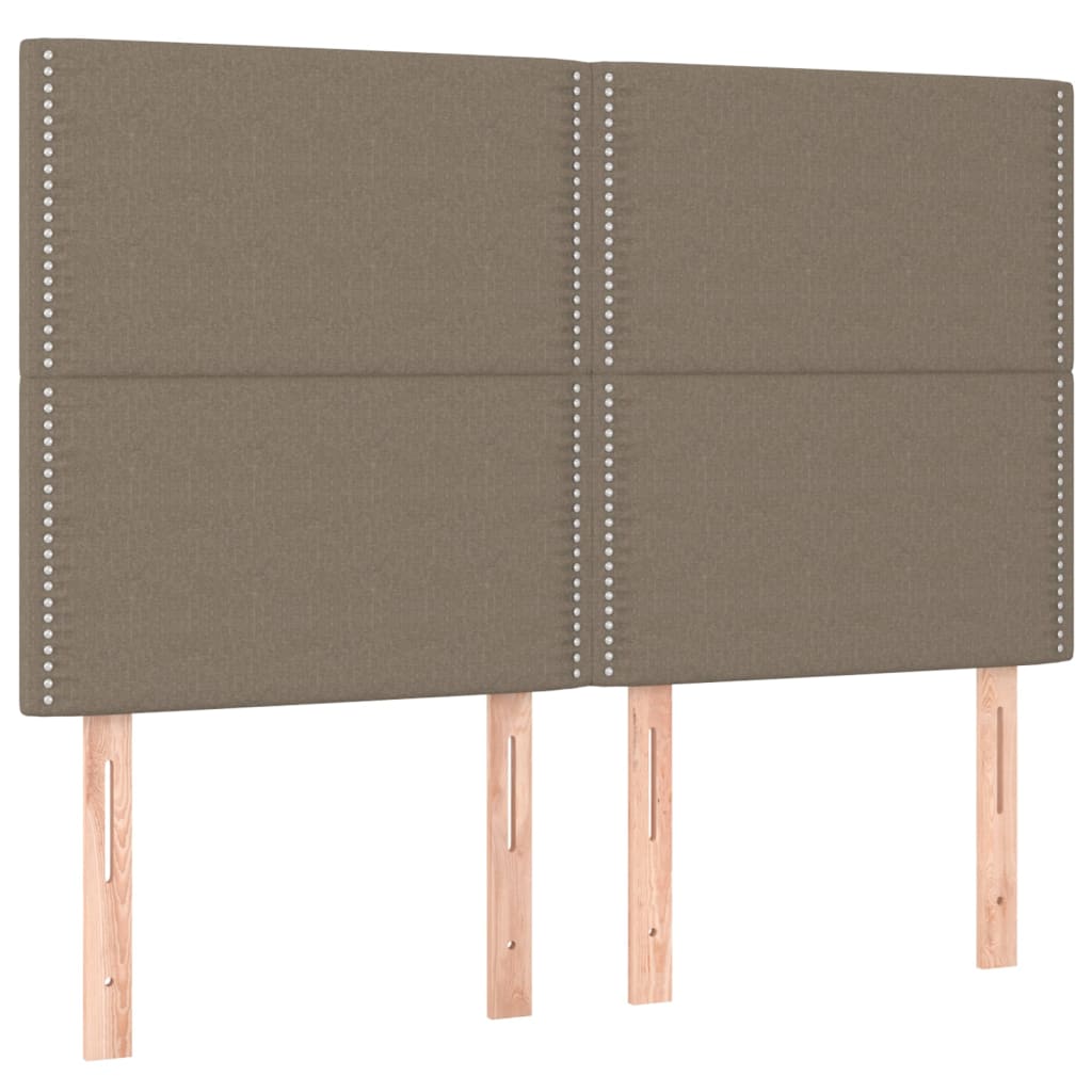 Bettgestell ohne Matratze Taupe 140x190 cm Stoff