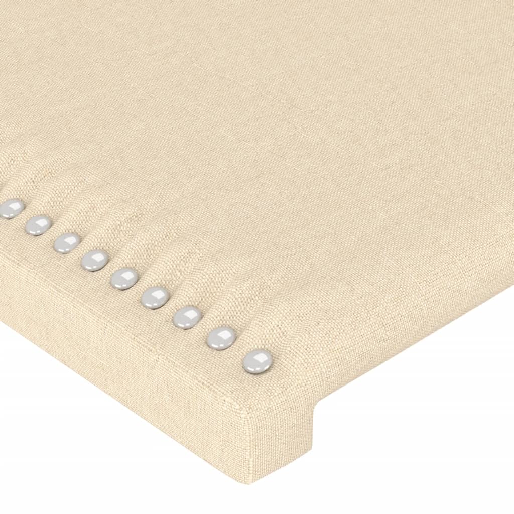 Bettgestell ohne Matratze Creme 140x200 cm Stoff