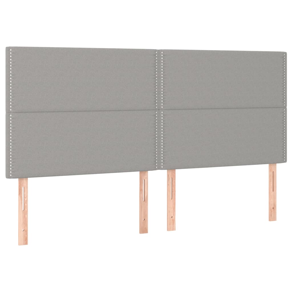 Bettgestell ohne Matratze Hellgrau 180x200 cm Stoff