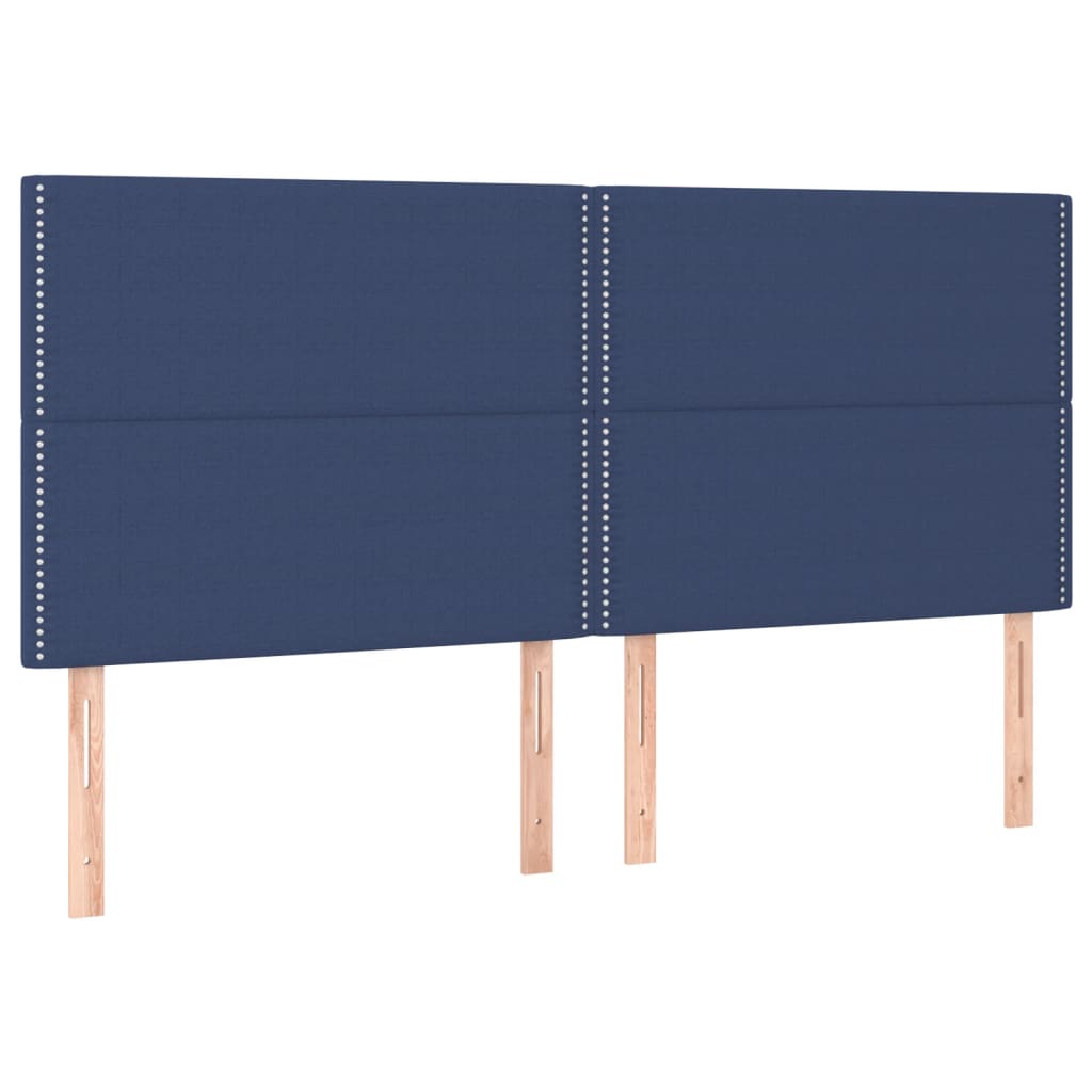 Bettgestell ohne Matratze Blau 200x200 cm Stoff