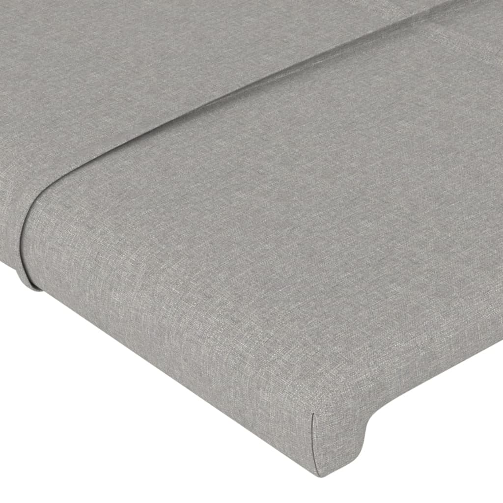 Bettgestell ohne Matratze Hellgrau 80x200 cm Stoff