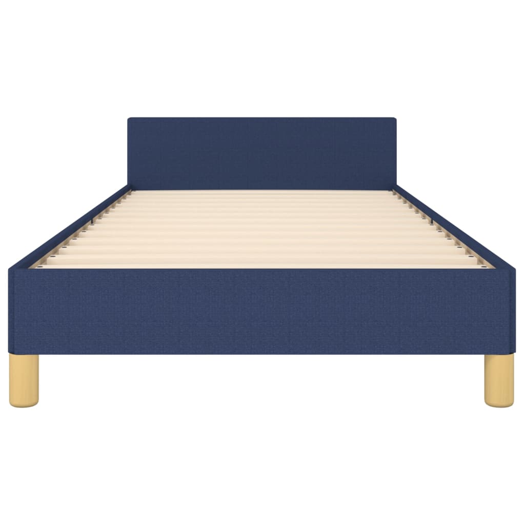 Bettgestell ohne Matratze Blau 90x200 cm Stoff