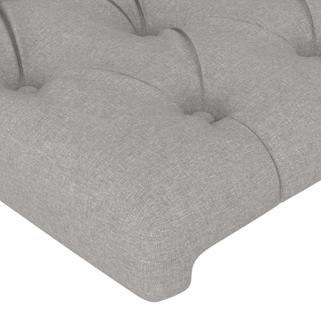 Bettgestell ohne Matratze Hellgrau 90x200 cm Stoff