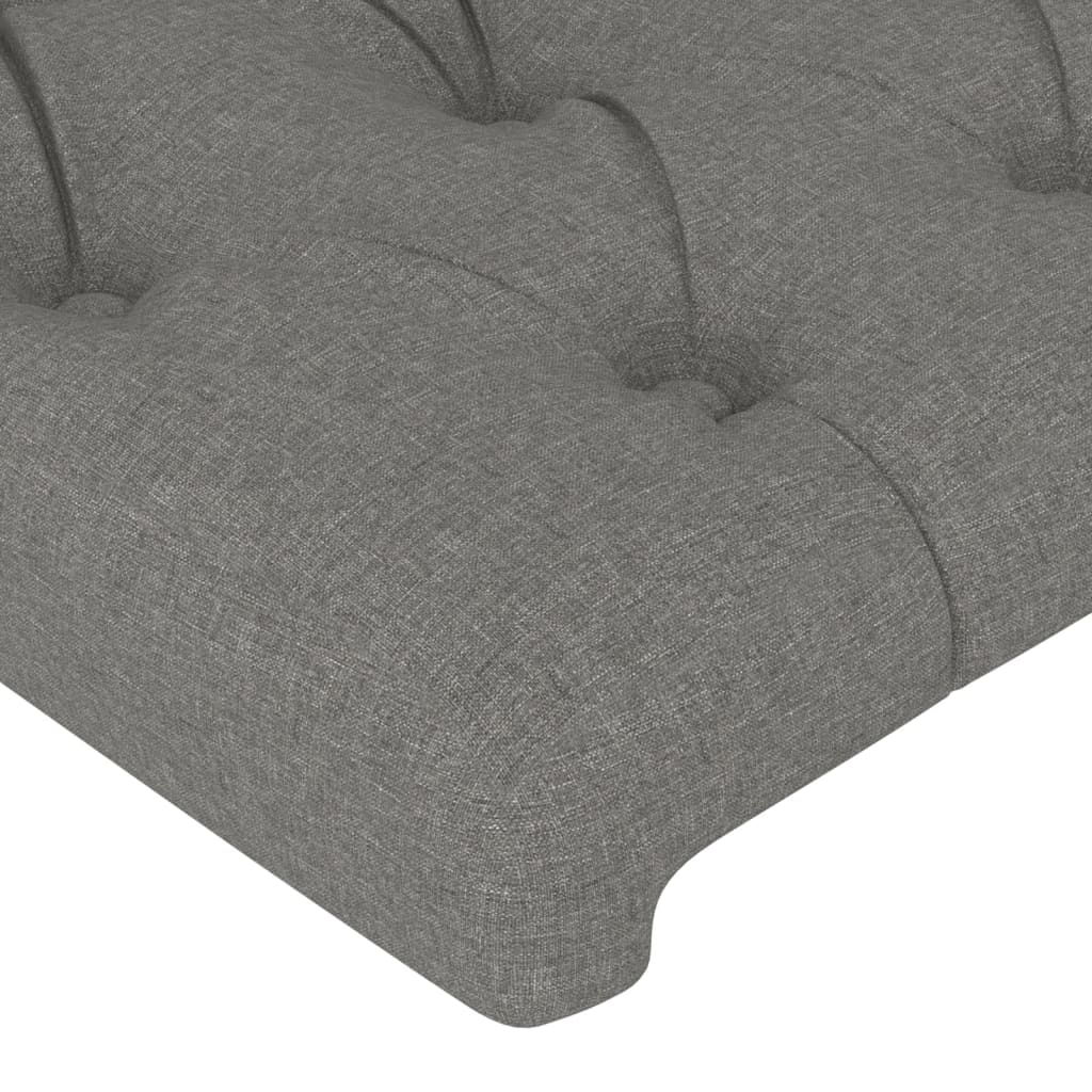 Bettgestell ohne Matratze Dunkelgrau 90x200 cm Stoff