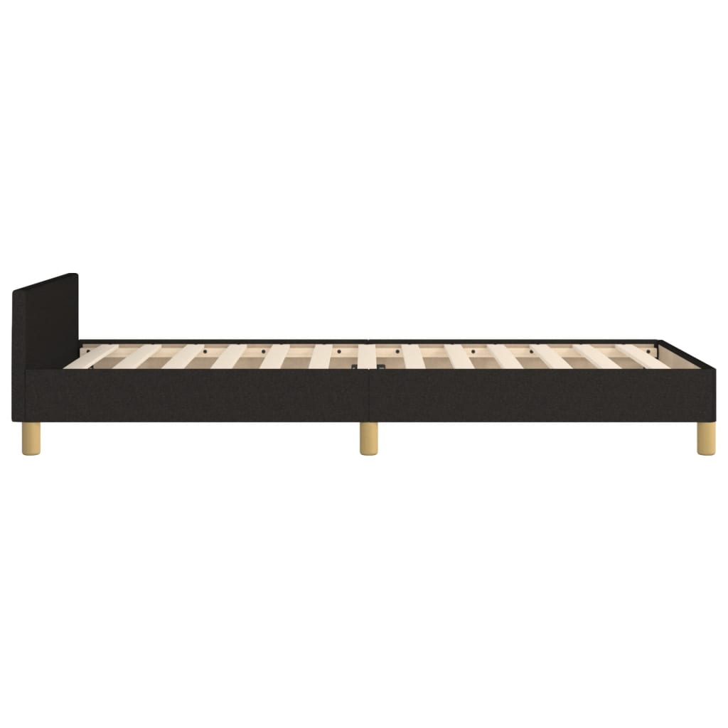 Bettgestell ohne Matratze Schwarz 90x200 cm Stoff