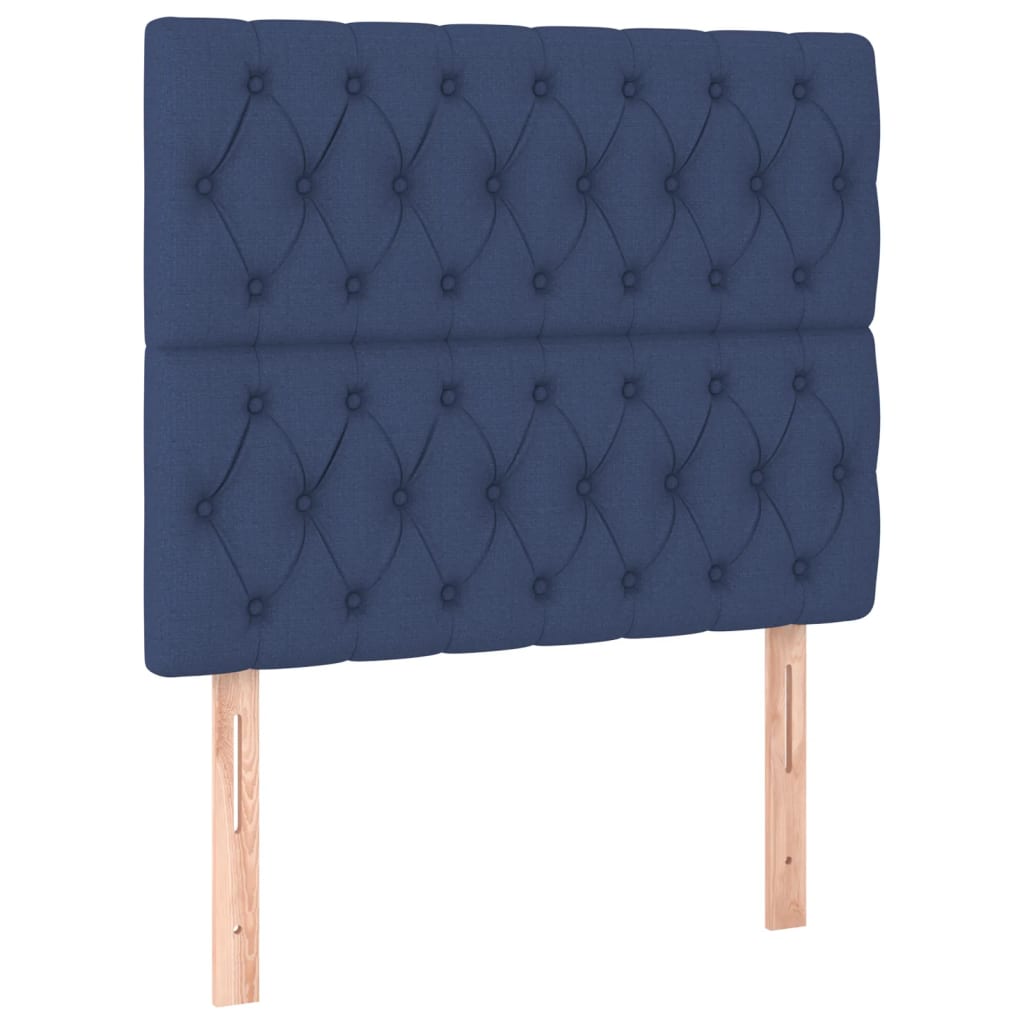 Bettgestell ohne Matratze Blau 90x200 cm Stoff