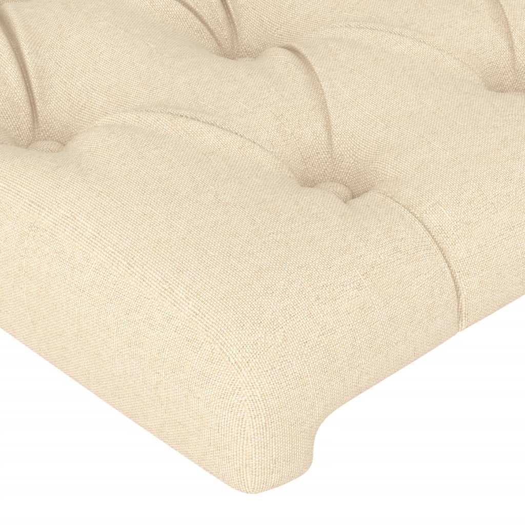 Bettgestell ohne Matratze Creme 120x200 cm Stoff