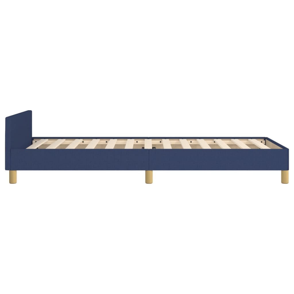 Bettgestell ohne Matratze Blau 90x200 cm Stoff