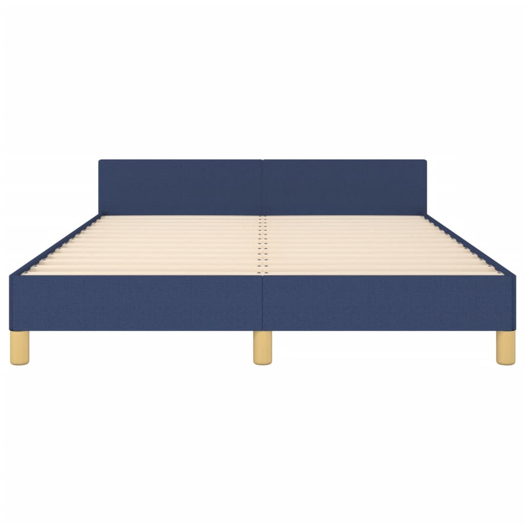 Bettgestell ohne Matratze Blau 140x190 cm Stoff