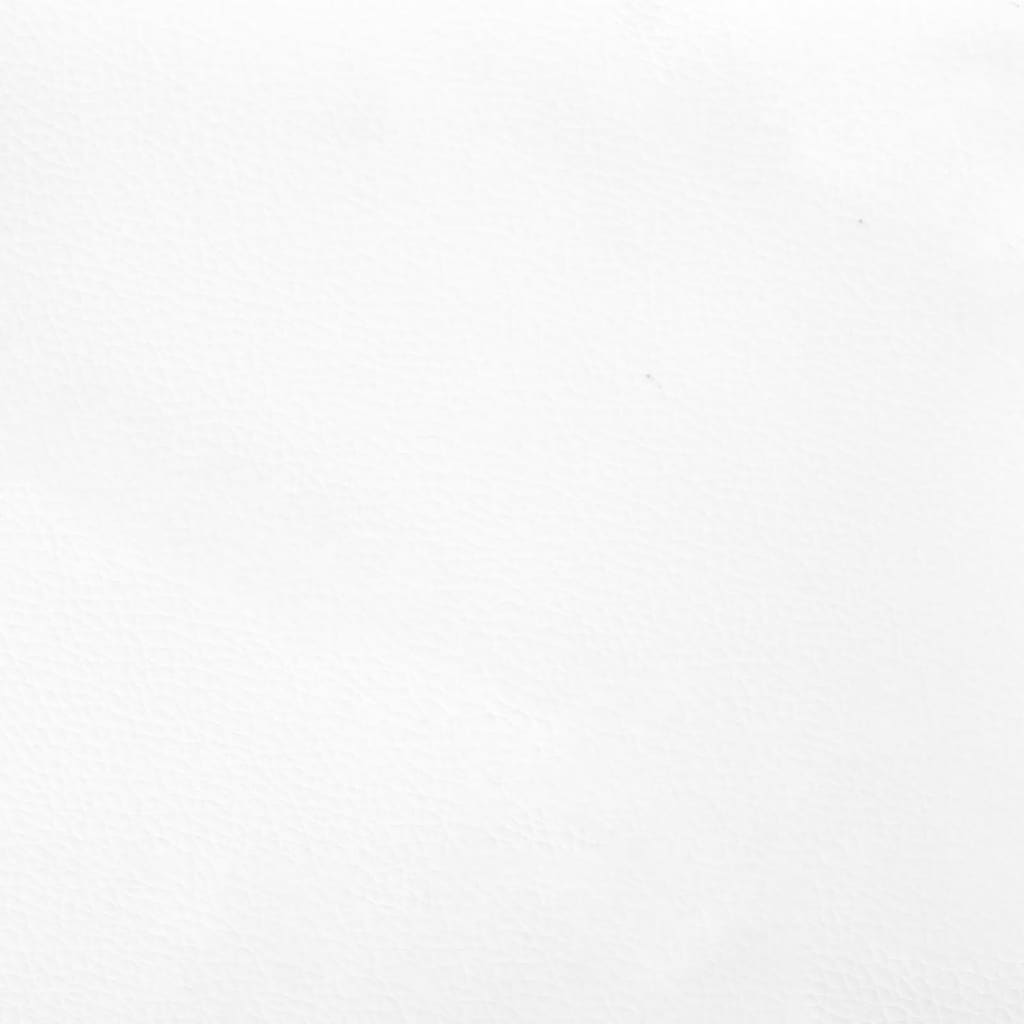 Bettgestell mit Kopfteil Weiß 100x200 cm Kunstleder