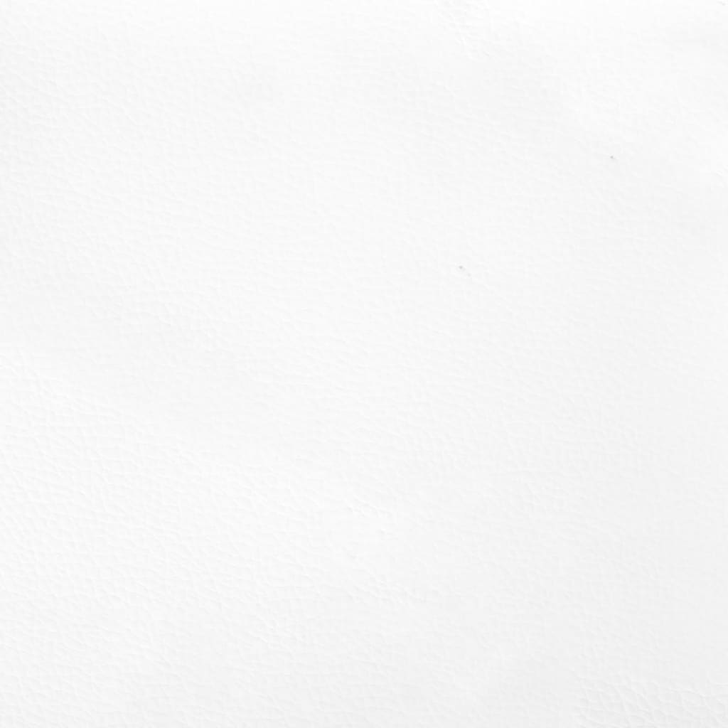 Bettgestell mit Kopfteil Weiß 200x200 cm Kunstleder