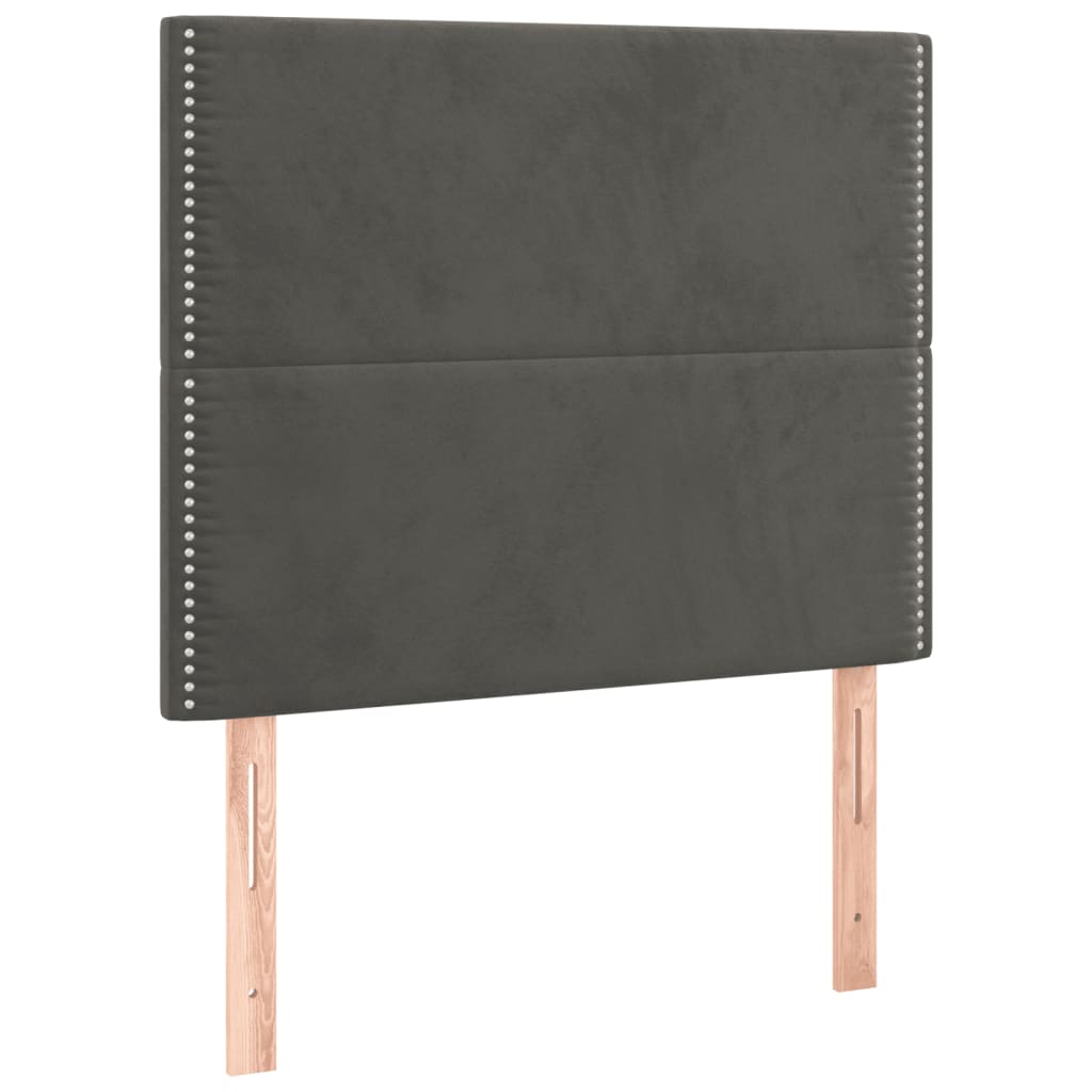 Bettgestell ohne Matratze Dunkelgrau 90x190 cm Samt