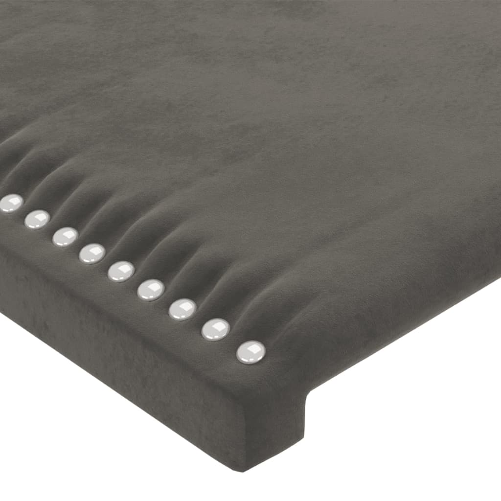 Bettgestell ohne Matratze Dunkelgrau 90x190 cm Samt