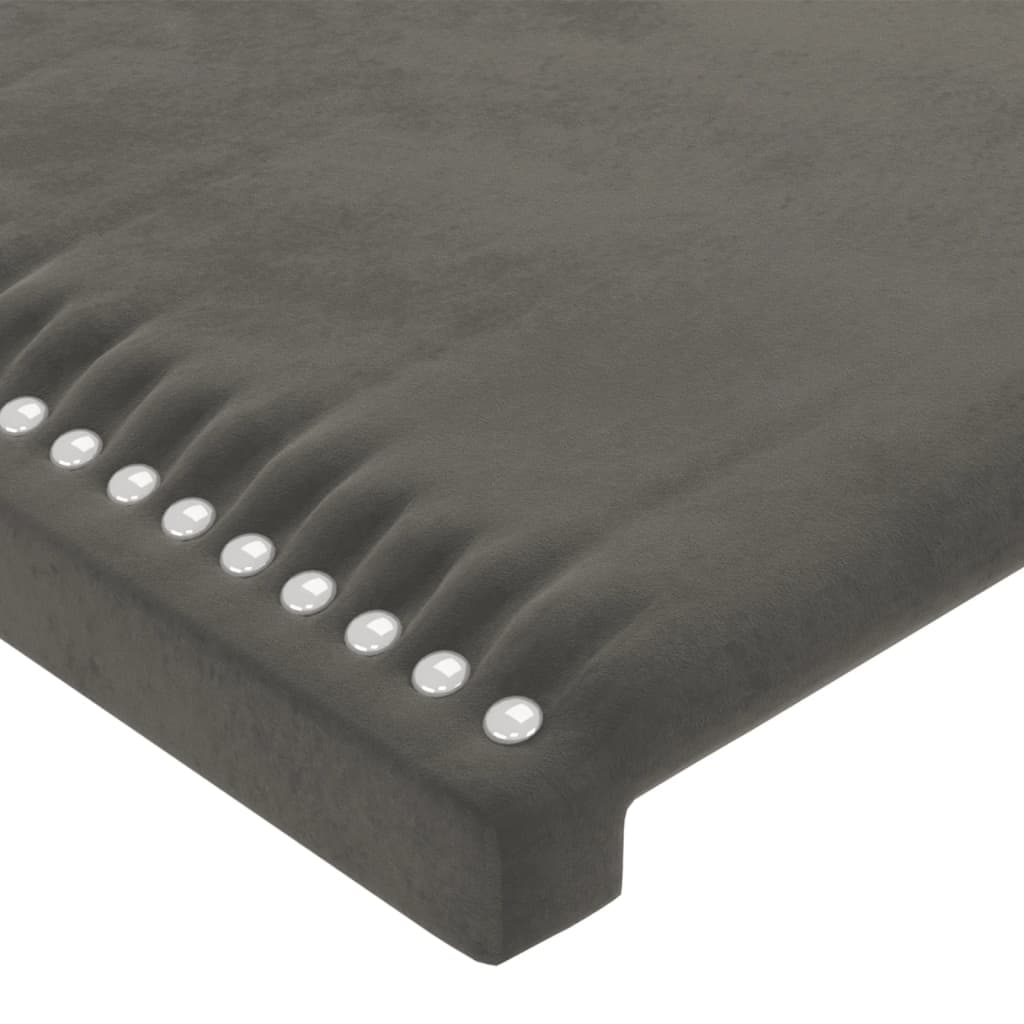 Bettgestell ohne Matratze Dunkelgrau 90x200 cm Samt