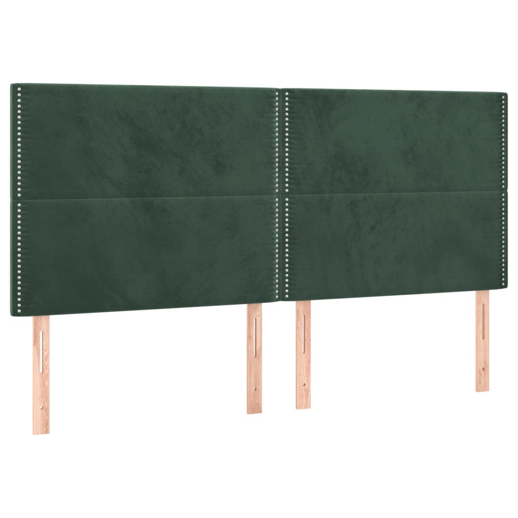 Bettgestell ohne Matratze Dunkelgrün 200x200 cm Samt
