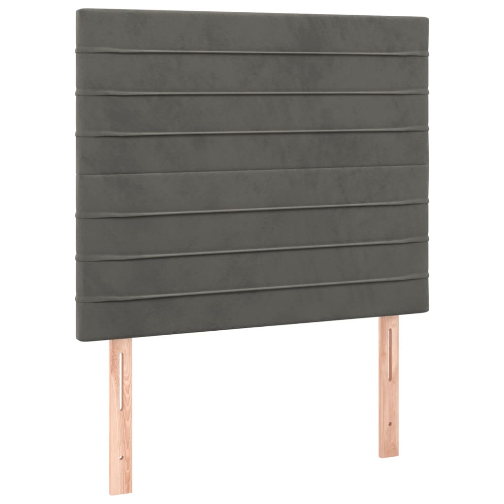 Bettgestell ohne Matratze Dunkelgrau 90x190 cm Samt