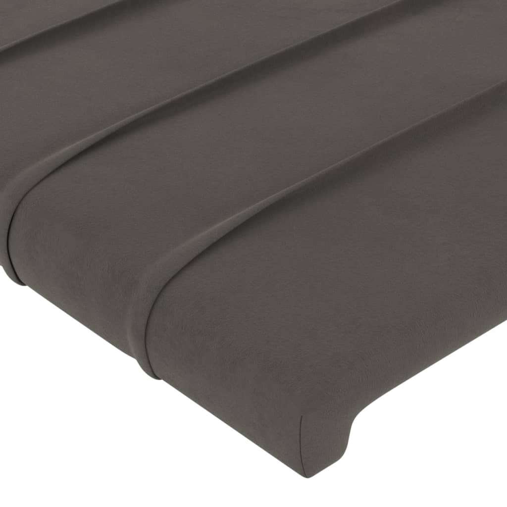 Bettgestell ohne Matratze Dunkelgrau 90x200 cm Samt