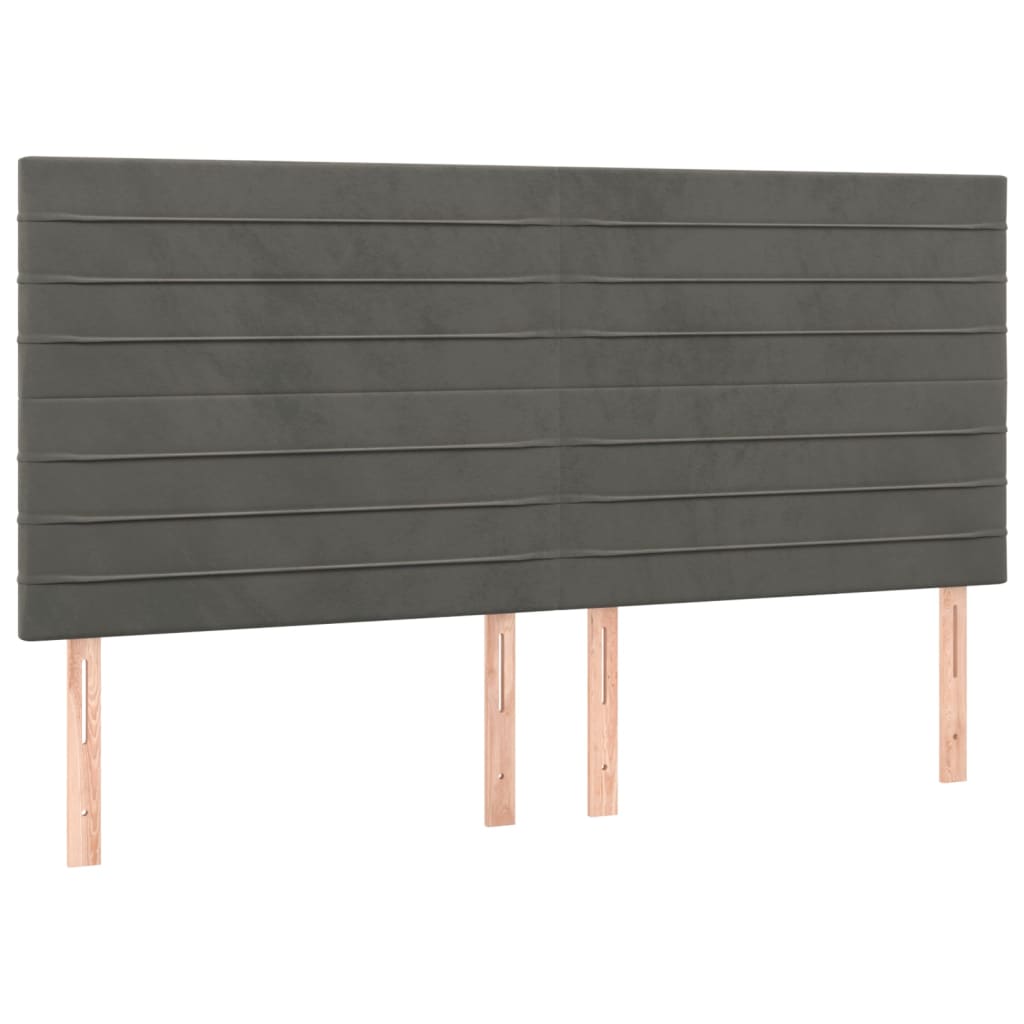 Bettgestell ohne Matratze Dunkelgrau 200x200 cm Samt