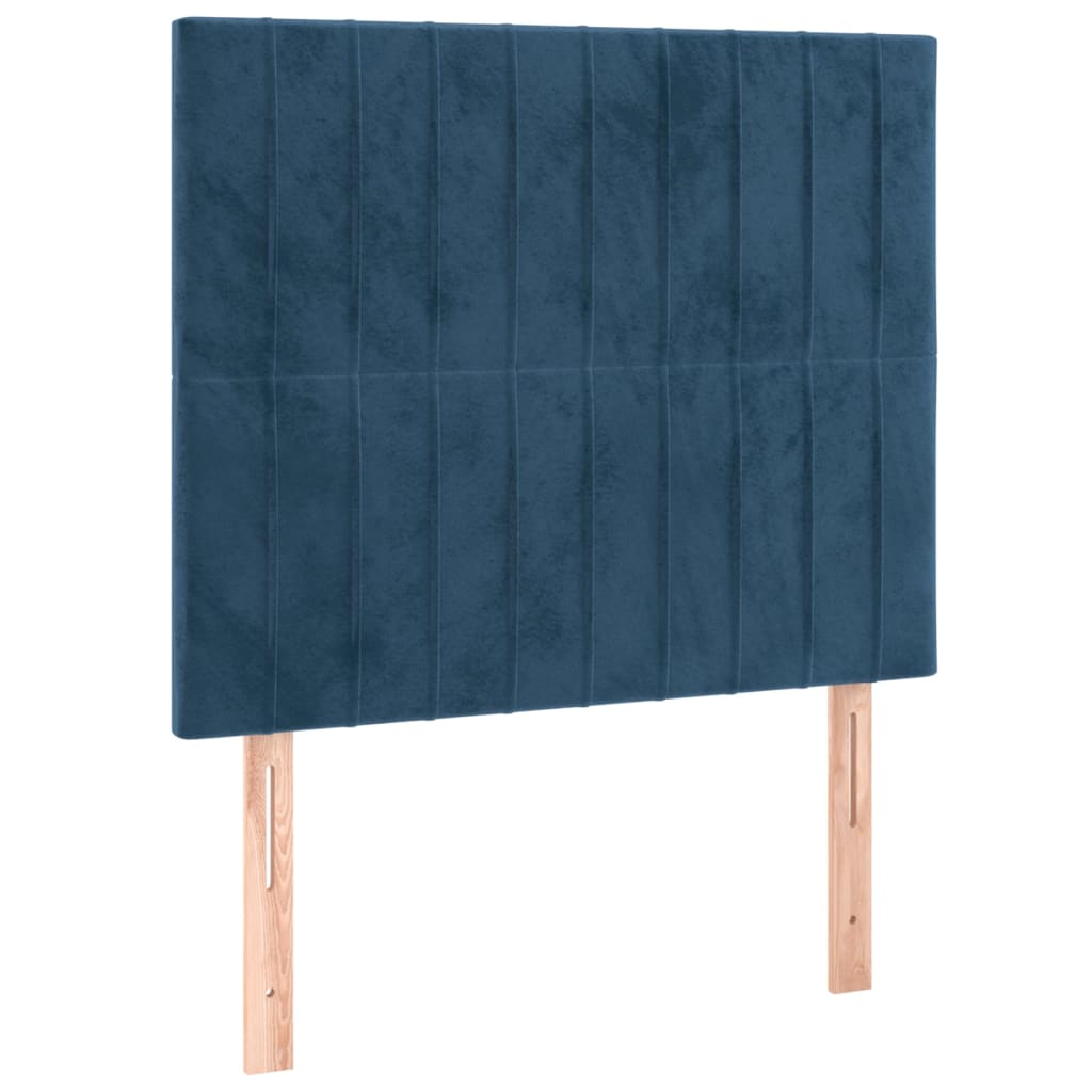 Bettgestell ohne Matratze Dunkelblau 100x200 cm Samt