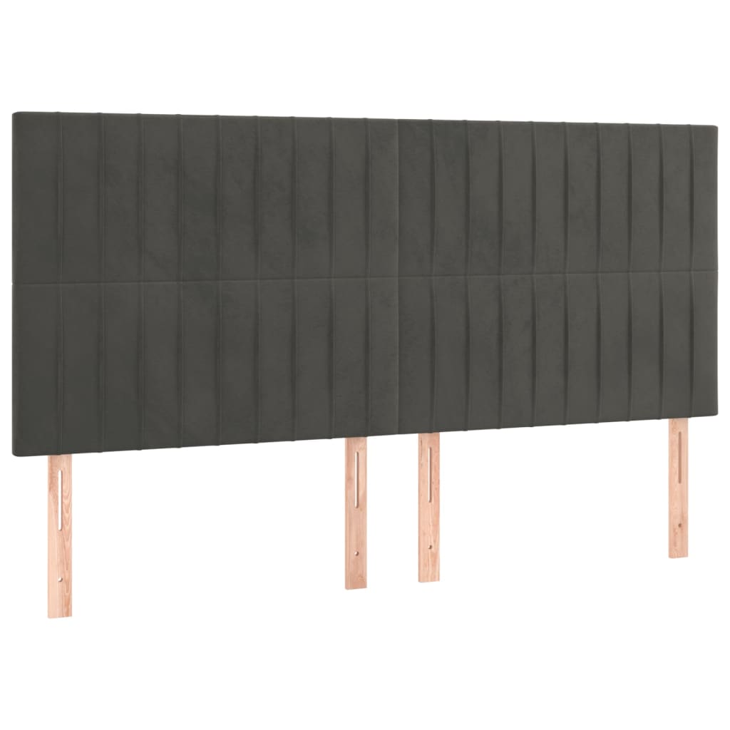Bettgestell ohne Matratze Dunkelgrau 200x200 cm Samt