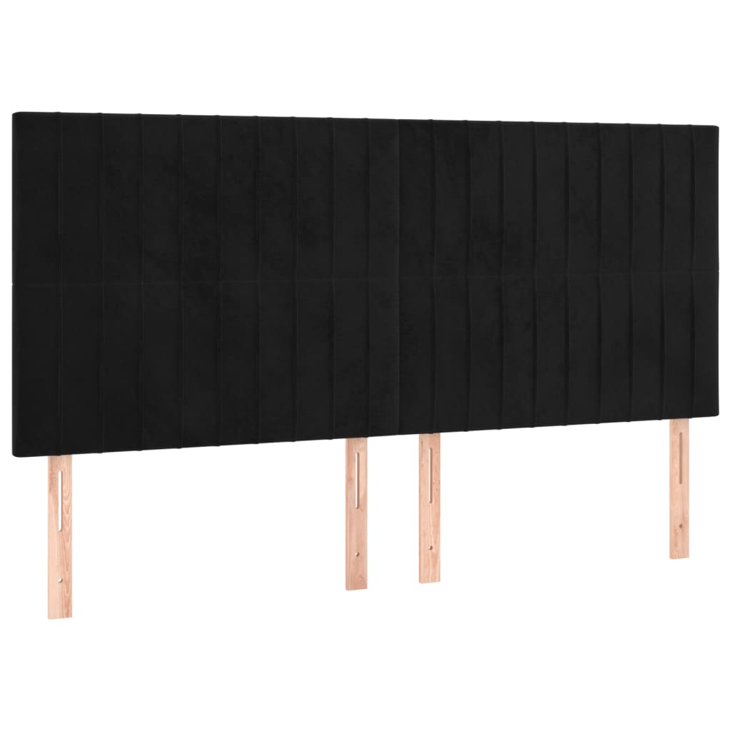 Bettgestell ohne Matratze Schwarz 200x200 cm Samt