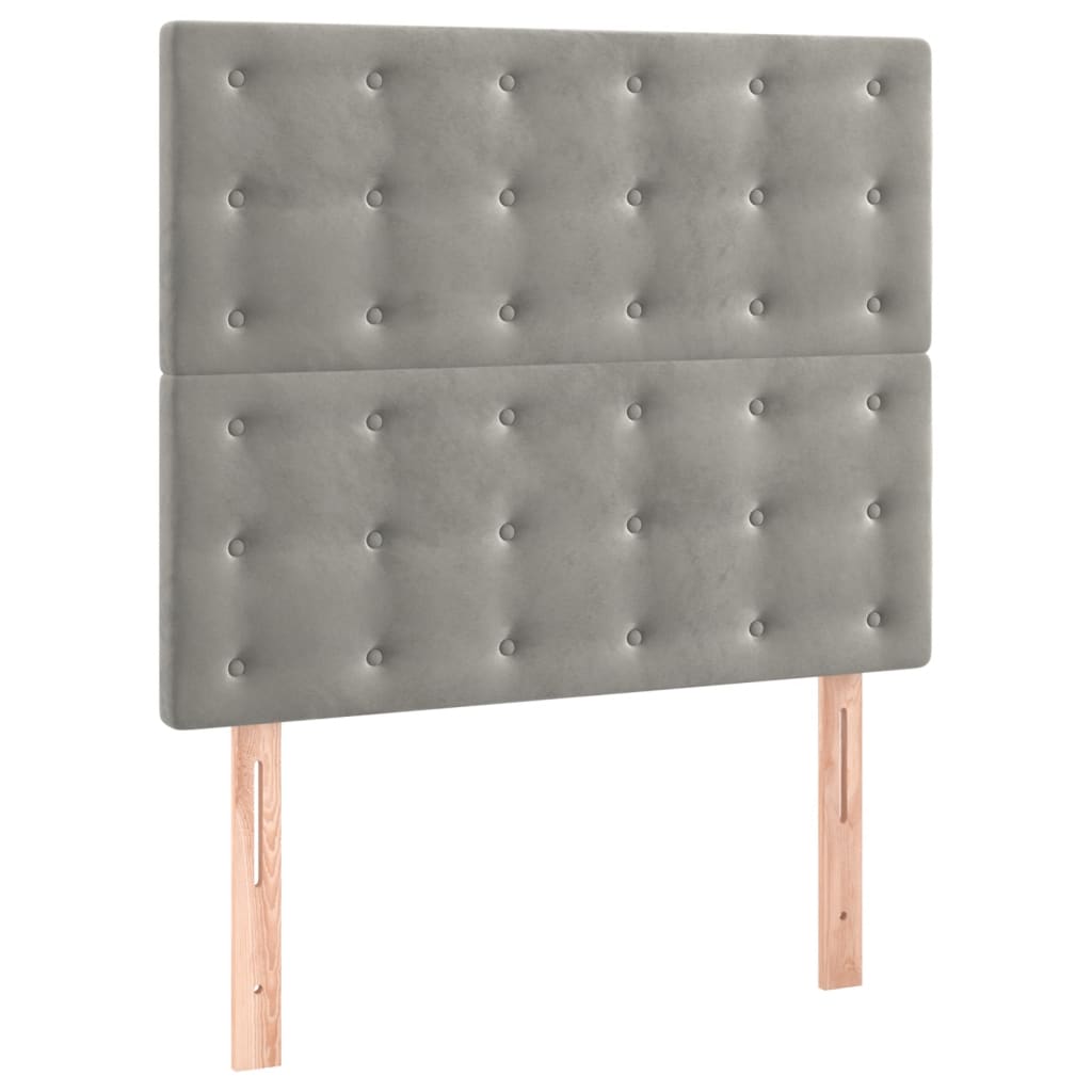 Bettgestell ohne Matratze Hellgrau 90x190 cm Samt