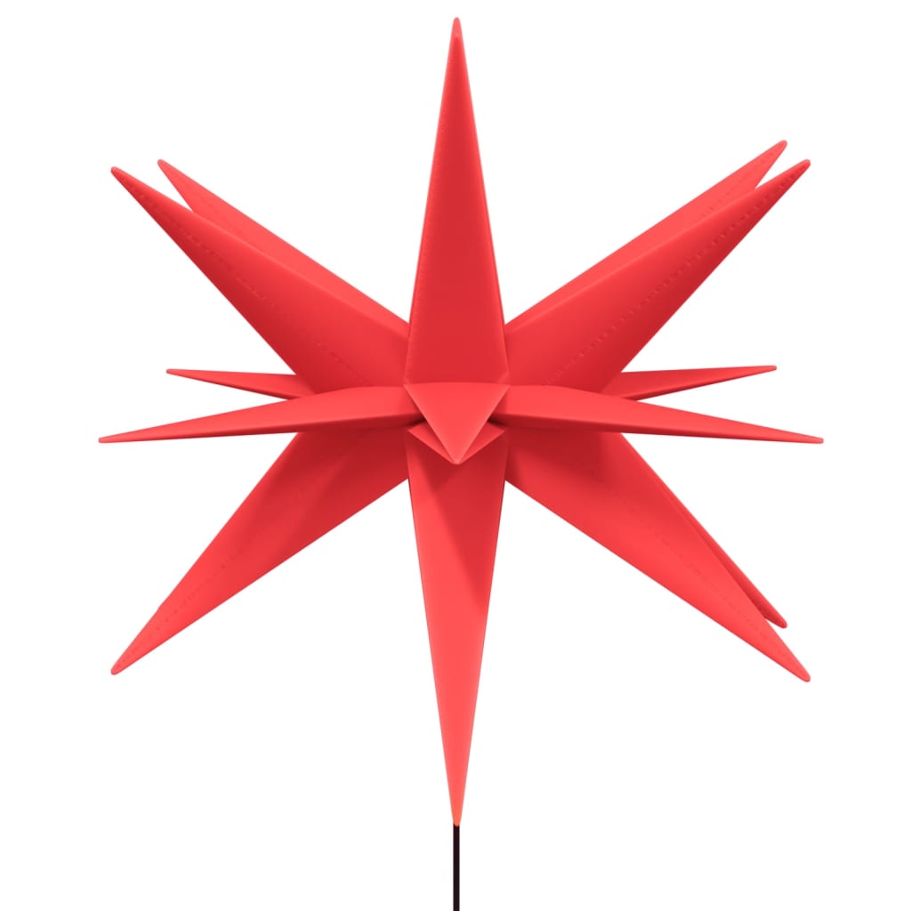 LED Christmas star with ground spike foldable red 57 cm
