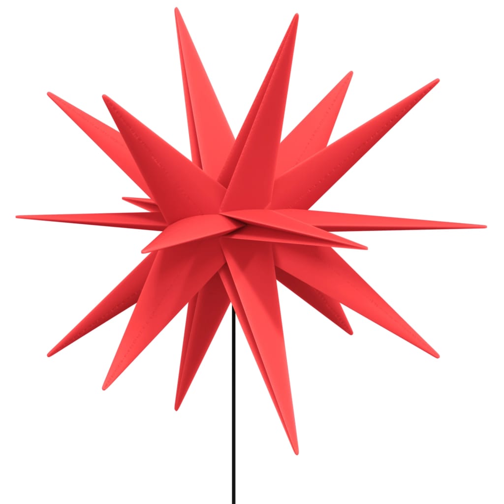 LED Christmas star with ground spike foldable red 57 cm