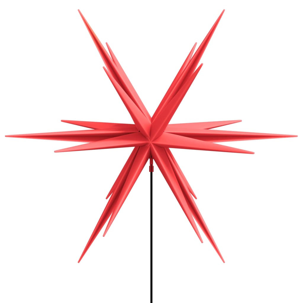 LED Christmas star with ground spike foldable red 57 cm