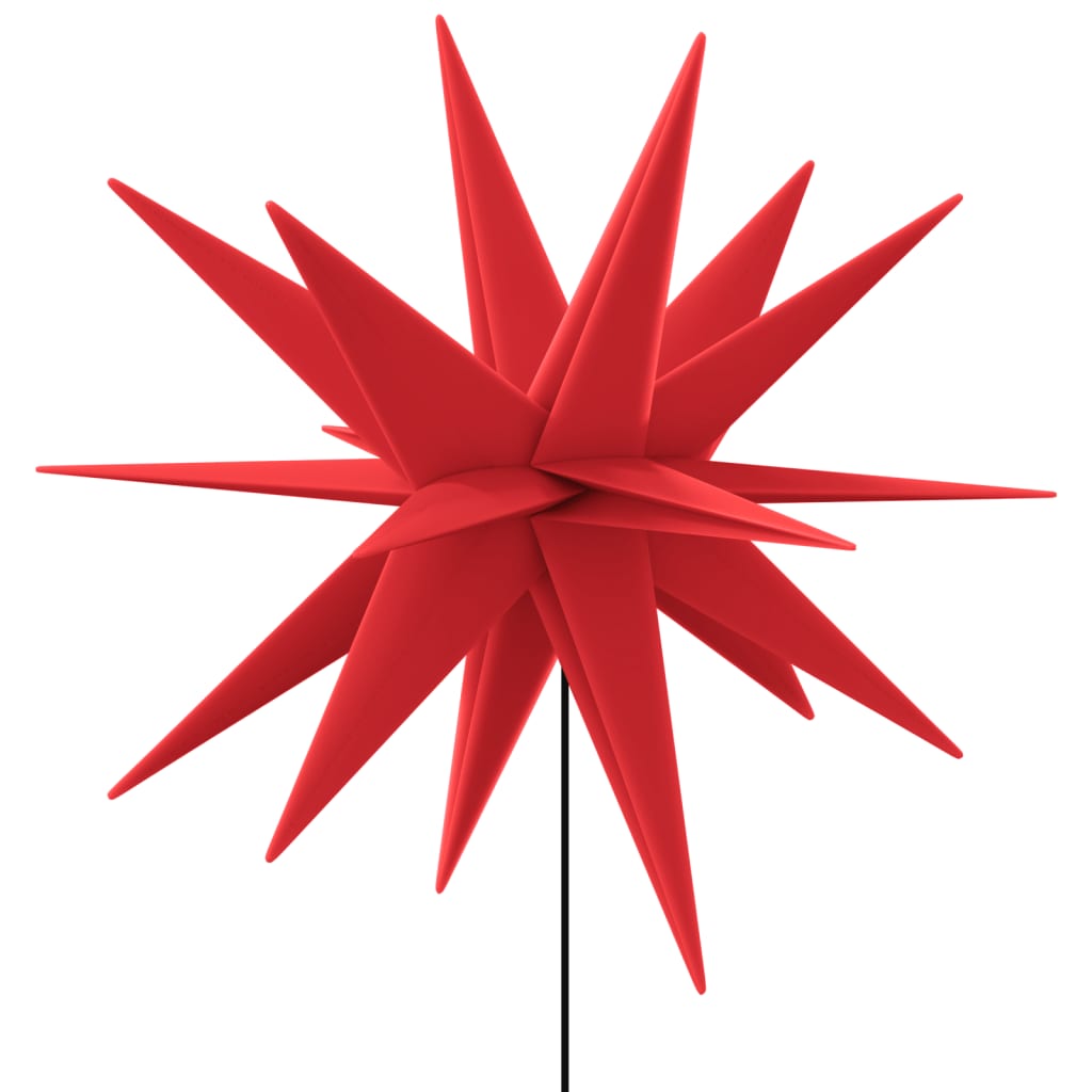 LED Christmas star with ground spike foldable red 57 cm